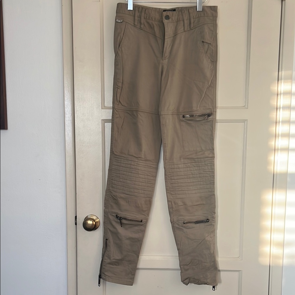 Burberry Tan Cargo Pants with Utility Design